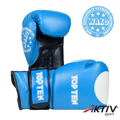 Boxkesztyű Top Ten WAKO GT műbőr kék