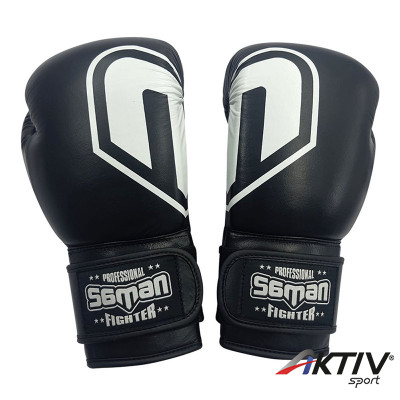 Bokszkesztyű Saman Force bőr fekete 16 oz