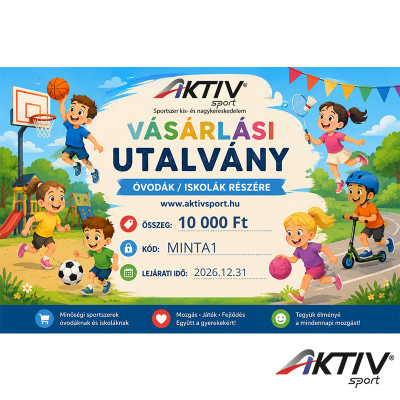Vásárlási utalvány 10000 Ft értékben óvodai, iskolai mintával