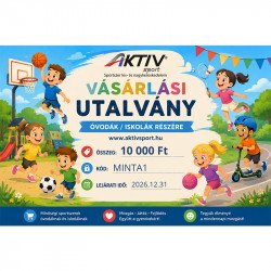 Vásárlási utalvány 10000 Ft értékben óvodai, iskolai mintával Vásárlási utalványok Aktivsport