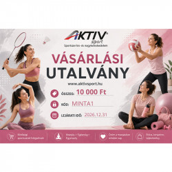 Vásárlási utalvány 10000 Ft rózsaszín mintával Vásárlási utalványok Aktivsport