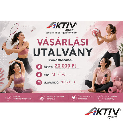 Vásárlási utalvány 20000 Ft rózsaszín mintával