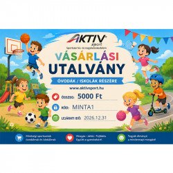 Vásárlási utalvány 5000 Ft értékben óvodai, iskolai mintával Vásárlási utalványok Aktivsport