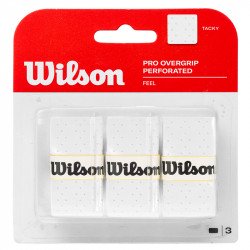 Teniszütő grip Wilson Pro Perforated 3 db fehér Sportszer Wilson
