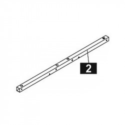Alkatrész zártszelvény 712 mm 25x25x1,2 mm fekete Ping-pong asztal alkatrészek Sponeta