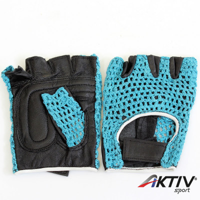 Súlyzó kesztyű Effea kötött kék