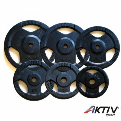Aktivsport Gumírozott súlyzótárcsa 25 kg 51 mm