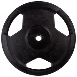 Aktivsport Gumírozott súlyzótárcsa 20 kg 31 mm BLACK WEEK Aktivsport