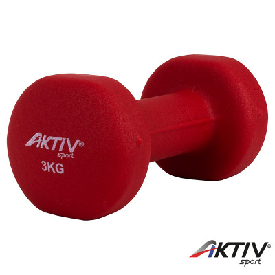 Súlyzó neoprén Aktivsport 3 kg piros