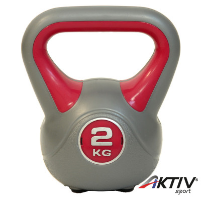 Aktivsport kettlebell 2 kg műanyag bevonattal