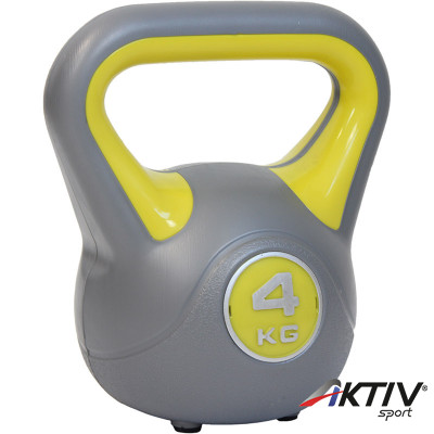 Aktivsport kettlebell 4 kg műanyag bevonattal