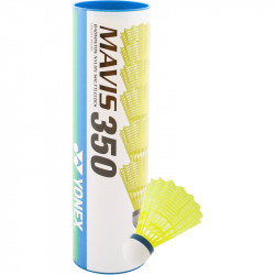 Tollaslabda Yonex, parafa Mavis 350 kék csík, sárga szoknya Tollaslabda