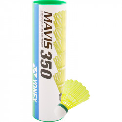 Tollaslabda Yonex, parafa Mavis 350 zöld csík, sárga szoknya Tollaslabda