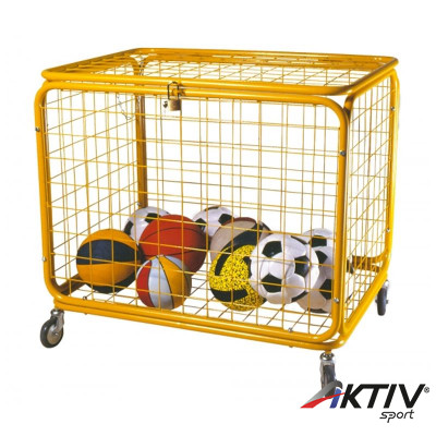 Labdatartó kocsi zárható tetővel 100 x 80 x 75 cm, kerekes, 73130039