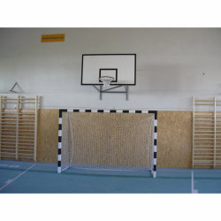 Kézilabdakapu, fa vasalattal 40 kg ellensúllyal, gurítható, tűzihorganyzott Aktivsport® termékek Drenco