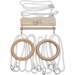 Tornakészlet (hinta, nyújtó, felnőtt gyürűkarika, 3 pár gyűrűskötél) IV. Sportszer Vé Sport