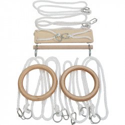 Tornakészlet (hinta, nyújtó, felnőtt gyürűkarika, 3 pár gyűrűskötél) IV. Sportszer Vé Sport