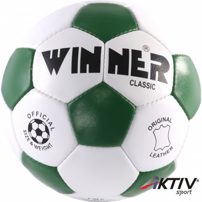 Futball labda, bőr, pöttyös, No. 5 Winner Classic