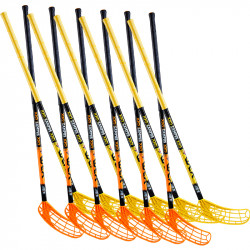 Floorball készlet, Campus 36, grippel 95 cm nyél, 2 x 6 db ütő Sportszer Salming