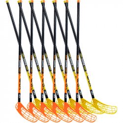 Floorball készlet,Campus 36, grip nélkül 85 cm nyél, 2x6 db ütő Sportszer Salming