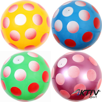 Játéklabda 30 cm színes pöttyös