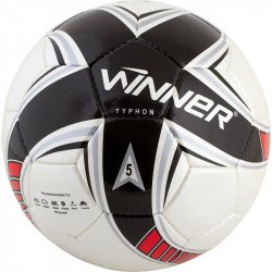 Futball labda Winner Typhon fehér-fekete-piros méret: 5 Sportszer Winner