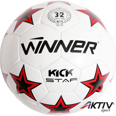 Winner Kick Star futball labda méret: 5 fehér-piros-fekete