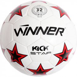 Winner Kick Star futball labda méret: 5 fehér-piros-fekete Sportszer Winner