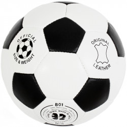 Futball labda Winner bőr pöttyös 5.