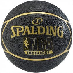 Kosárlabda Spalding NBA Highlight kültéri méret: 7 fekete/arany Sportszer Spalding