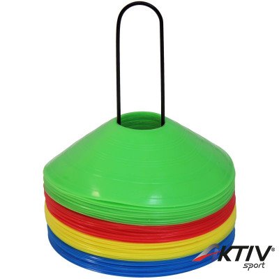 Labdarúgó bója 40 db-os, 5 cm magas tartóval