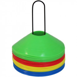 Labdarúgó bója 40 db-os, 5 cm magas tartóval Aktivsport® termékek Aktivsport