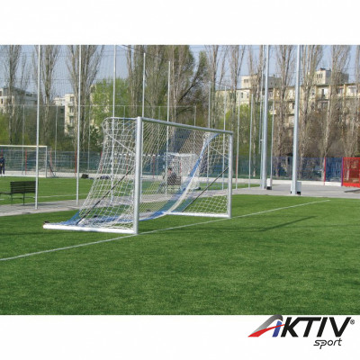 Labdarúgó-kapu, nagypályás, hordozható ALU, 80 kg ellensúllyal, gurítható
