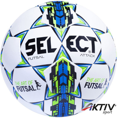 Futsal labda Select Attack fehér-kék