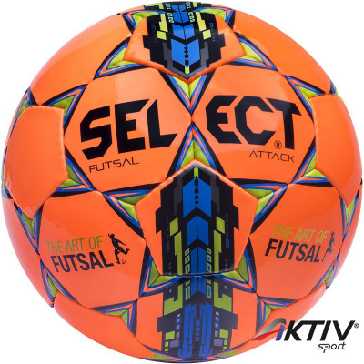 Futsal labda Select Attack narancs-kék