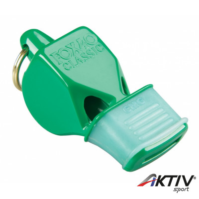 Síp, Fox 40 CMG, fogvédővel, zöld sípszinorral