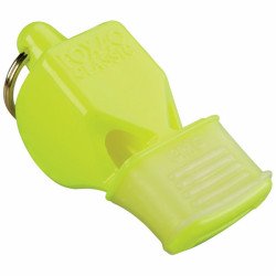 Síp Fox 40 CMG fogvédővel neon sárga sípzsinórral Gyereknap Fox 40