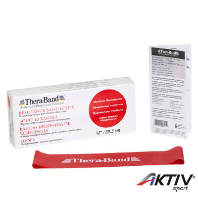 Thera-Band gumiszalag hurok 30,5 cm piros közepes