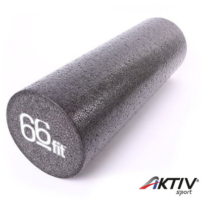 Masszírozó henger 66fit 15x45 cm fekete kemény