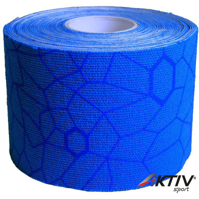 Kineziológiai tapasz Thera-Band 500x5 cm kék, kék mintával