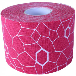 Kineziológiai tapasz Thera-Band 500x5 cm rózsaszín, fehér mintával Sportszer Thera-Band
