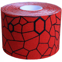 Kineziológiai tapasz Thera-Band 500x5 cm piros, fekete mintával Sportszer Thera-Band