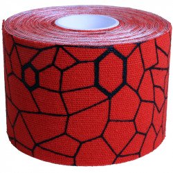 Kineziológiai tapasz Thera-Band 500x5 cm piros, fekete mintával Sportszer Thera-Band