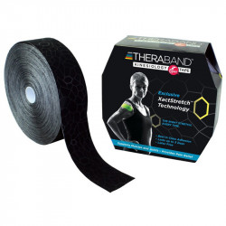 Kineziológiai tapasz Thera-Band 31,4 m x 5 cm fekete, fekete mintával Sportszer Thera-Band