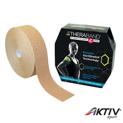Kineziológiai tapasz Thera-Band 31,4 m x 5 cm beige, beige mintával