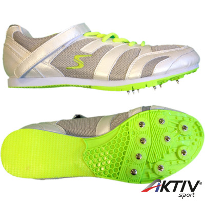 Távol- és hármasugró szöges cipő Salta ezüst-zöld lime EU44