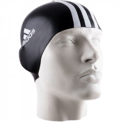 Úszósapka Adidas Silicone fekete csíkos