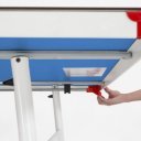 Sponeta S3-87e kék kültéri ping-pong asztal fehér lábakkal