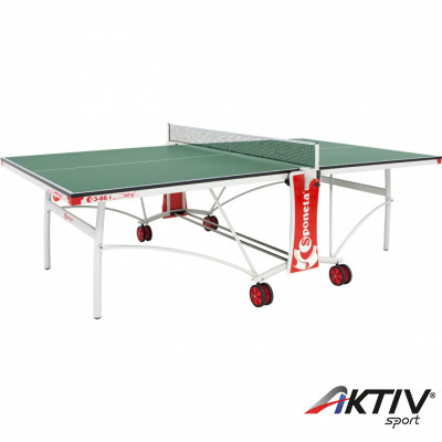 Sponeta S3-86i zöld beltéri ping-pong asztal fehér lábakkal