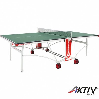 Sponeta S3-86i zöld beltéri ping-pong asztal fehér lábakkal